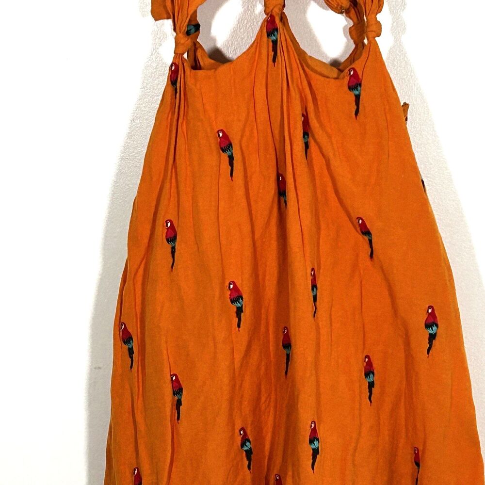 FARM Rio Orange Halter Maxi Dress with Cutouts - Picture 4 of 12